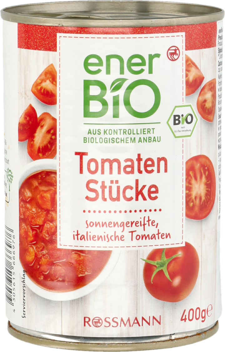 ENERBIO, pomidory bez skórki, w kawałkach, 400 g