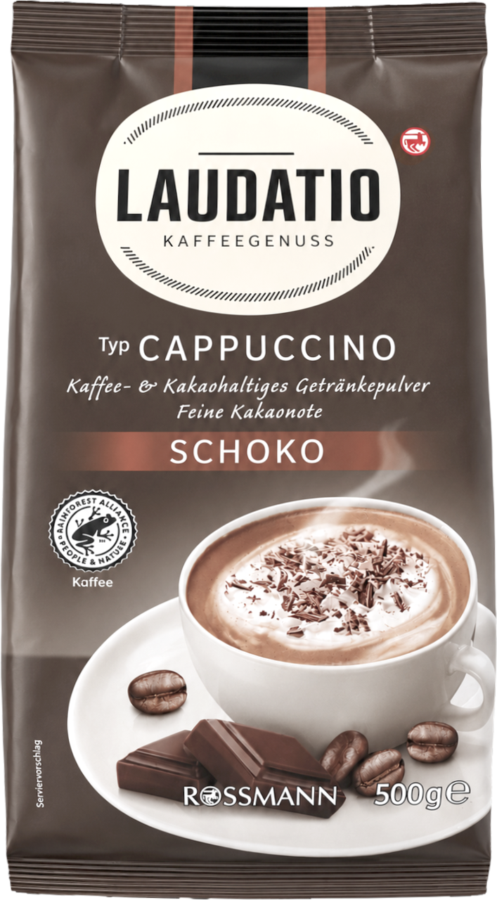 LAUDATIO, Schoko, napój kawowo-kakaowy w proszku, o smaku czekoladowym, typu Cappuccino, 500 g