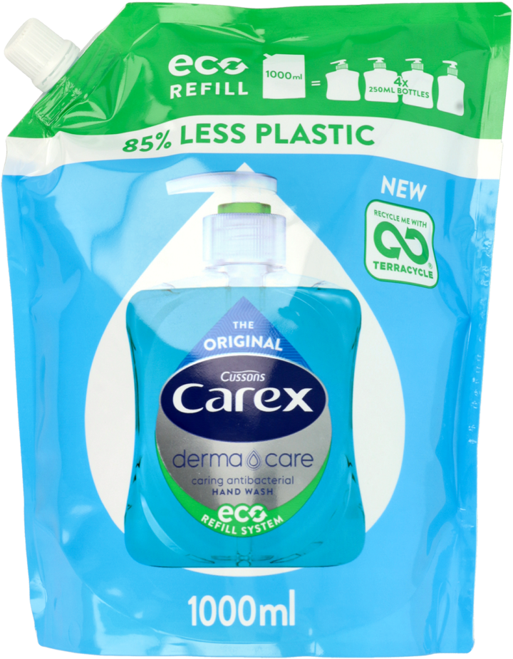 CAREX, Derma Care, mydło w płynie, antybakteryjne, Pure Blue, zapas, 1000 ml