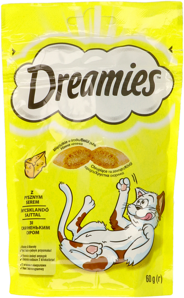 DREAMIES, karma uzupełniająca sucha dla dorosłych kotów i kociąt ...