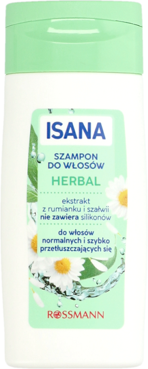 ISANA, Herbal, szampon do włosów normalnych i szybko przetłuszczających się, 50 ml