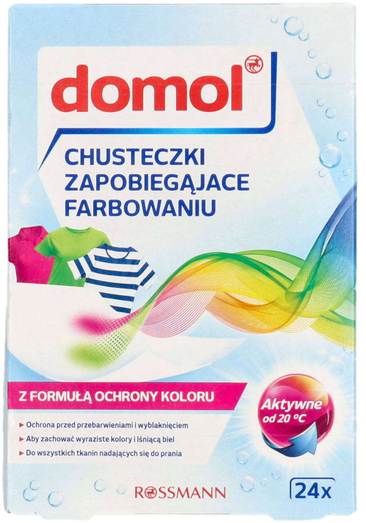 DOMOL, chusteczki zapobiegające farbowaniu ubrań, 24 szt.