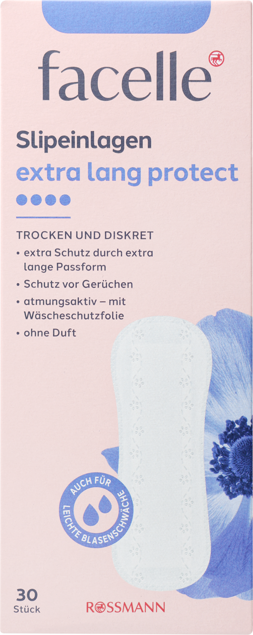 FACELLE, wkładki higieniczne, Extra Lang Protect, 30 szt.
