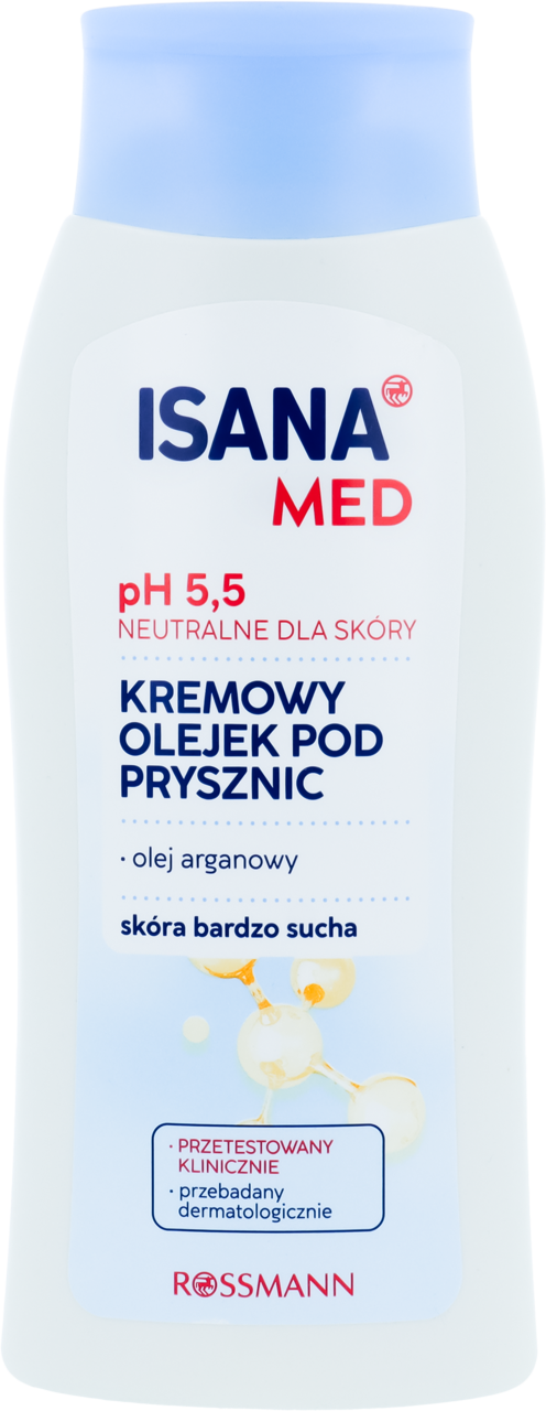 ISANA MED, olejek pod prysznic, kremowy, skóra bardzo sucha, pH 5,5, 250 ml