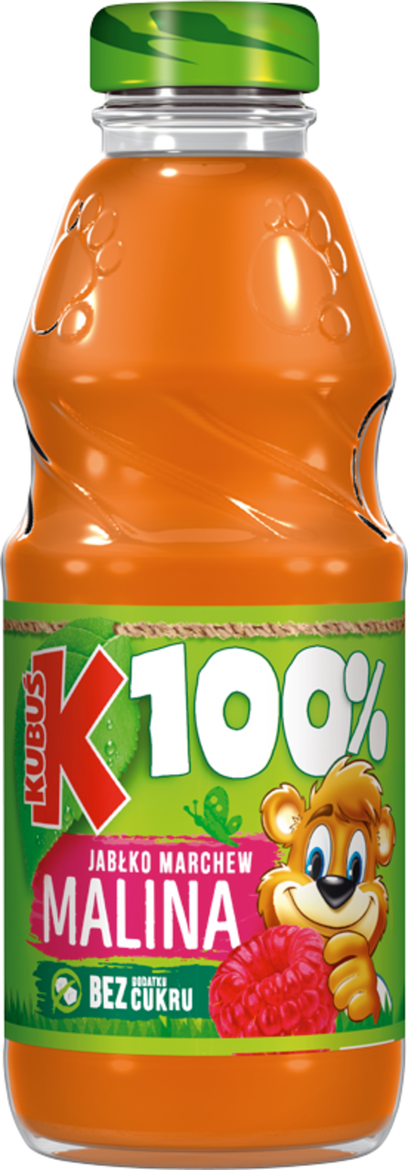 KUBUŚ, sok 100%, Marchew-Malina-Jabłko, 300 ml
