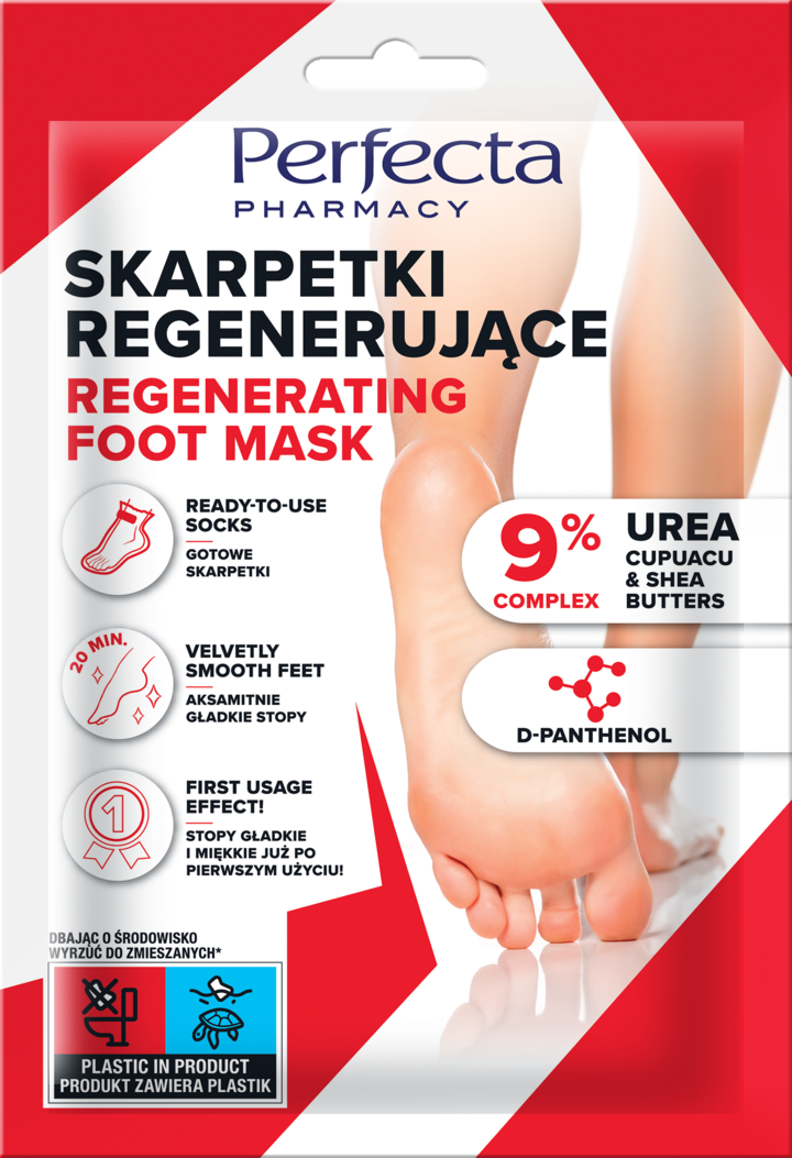 PERFECTA, maska do stóp w formie skarpetek, regenerująca, 1 szt.