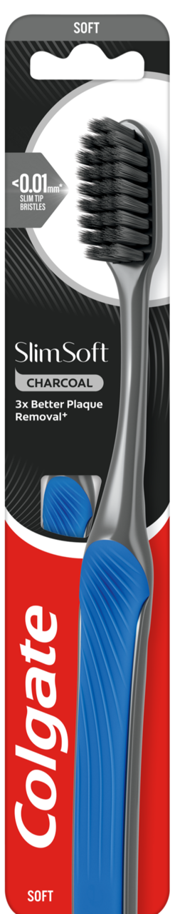 COLGATE, Slim Soft Charcoal, szczoteczka do zębów, Ultra Soft, 1 szt.