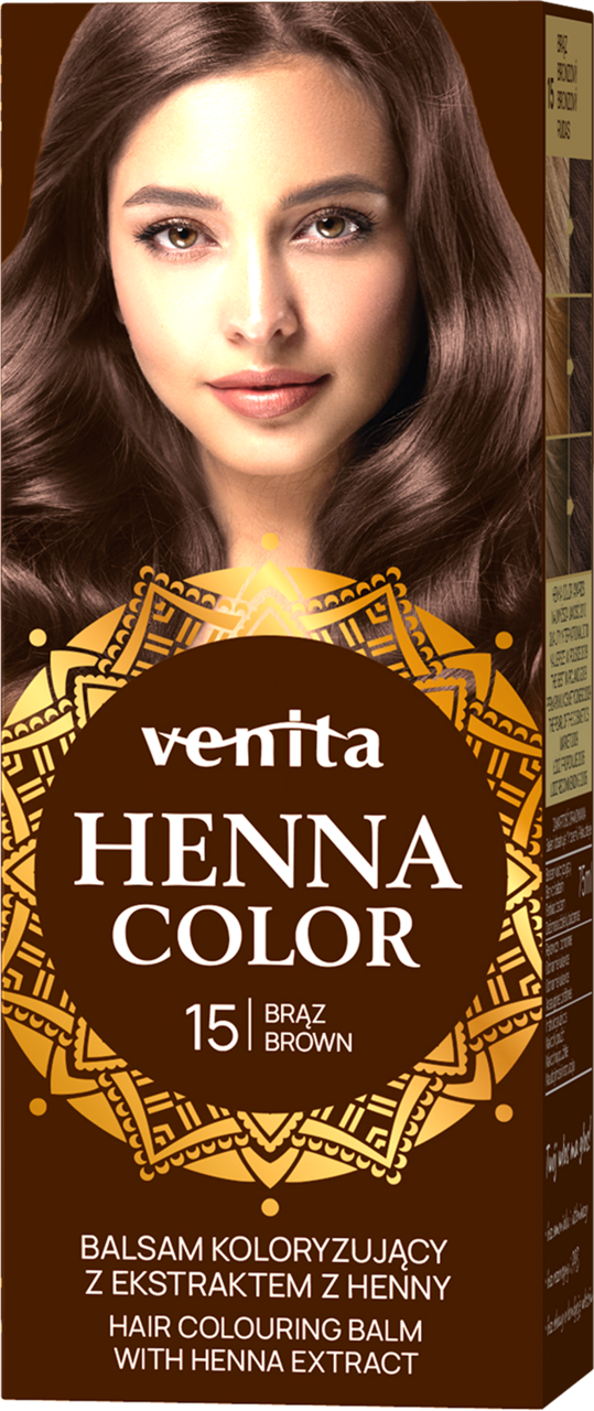 VENITA, Henna Color , balsam koloryzujący 15 Brąz, 75 ml Drogeria