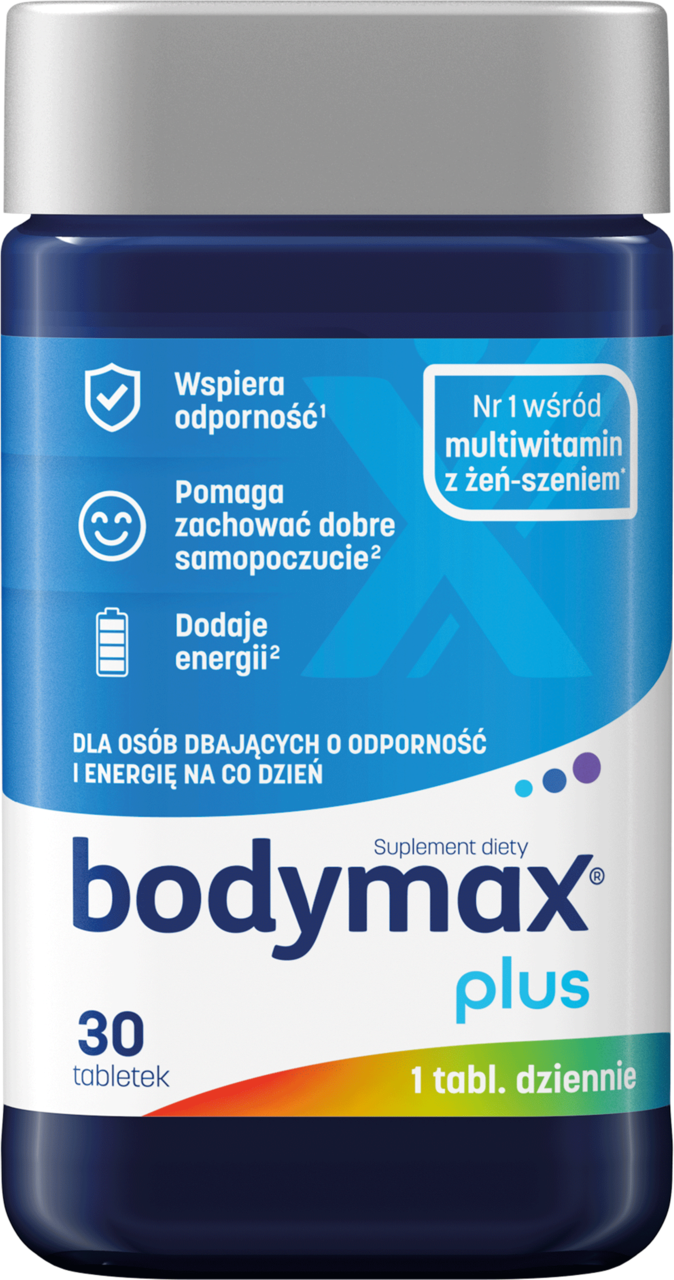 Bodymax, Plus , tabletki, żeń-szeń, lecytyna, witaminy, minerały ...