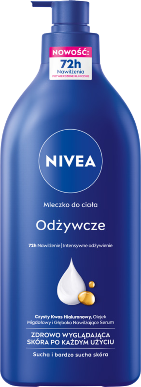 NIVEA, mleczko do ciała, odżywcze, 72h, 625 ml