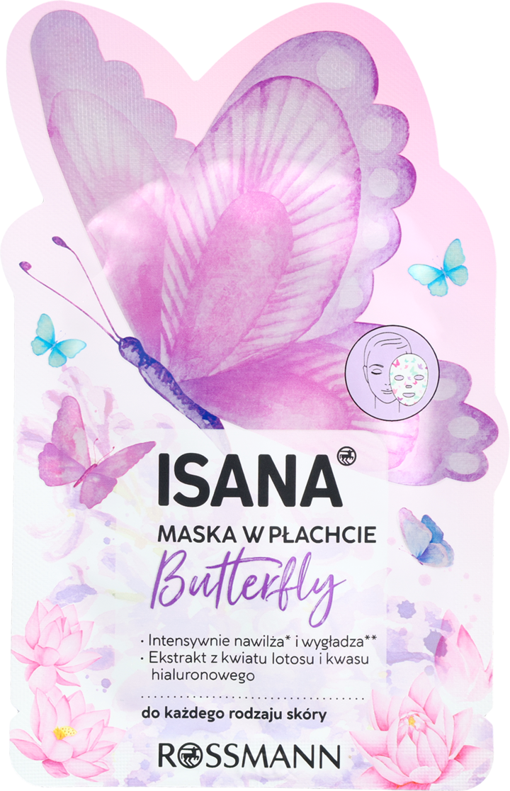 ISANA, maska w płachcie, intensywne nawilżająca i wygładzająca, 1 szt.