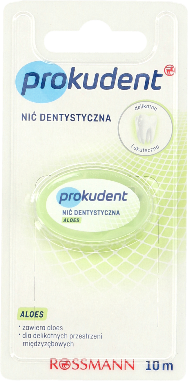 PROKUDENT, Aloes, nić dentystyczna dla delikatnych przestrzeni międzyzębowych, 1 szt.