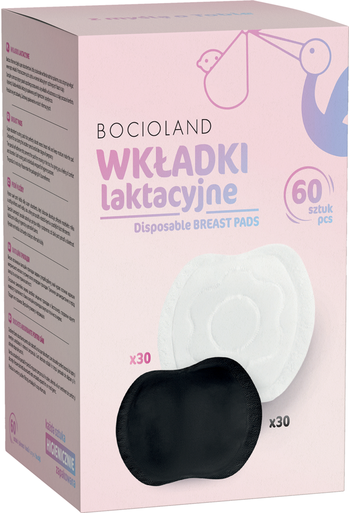 BOCIOLAND, wkładki laktacyjne, Białe i Czarne, 60 szt.