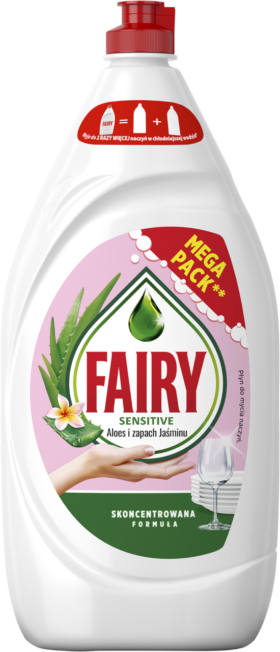 FAIRY, Sensitive, płyn do mycia naczyń, Aloes i Jaśmin, 1 350 ml