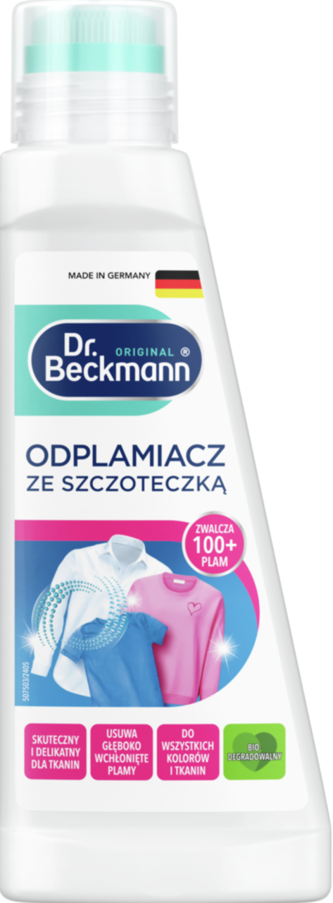 DR. BECKMANN, Original, odplamiacz do tkanin ze szczoteczką, do wszystkich kolorów i rodzajów tkanin, 250 ml