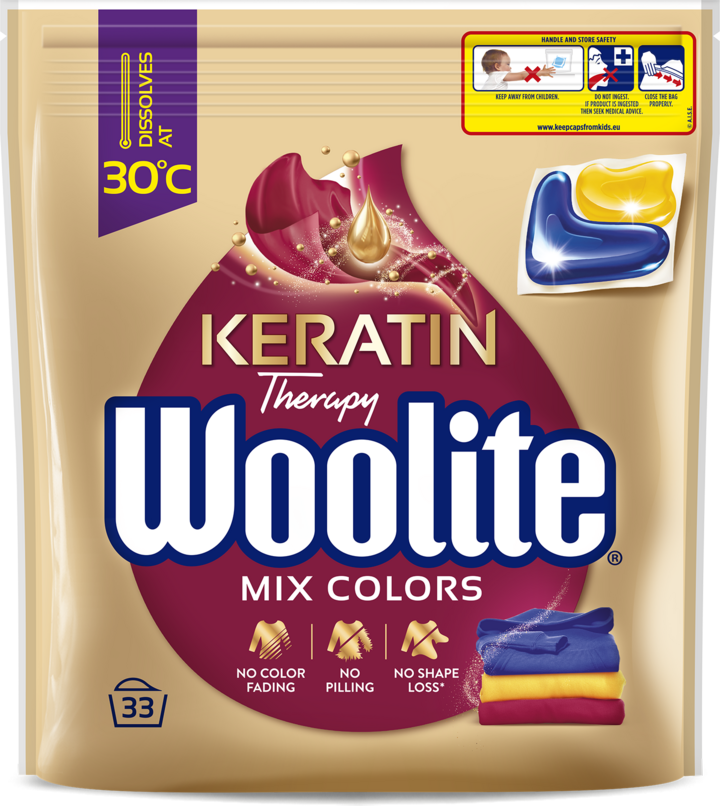 WOOLITE, , kapsułki do prania tkanin kolorowych, 33 szt. Drogeria