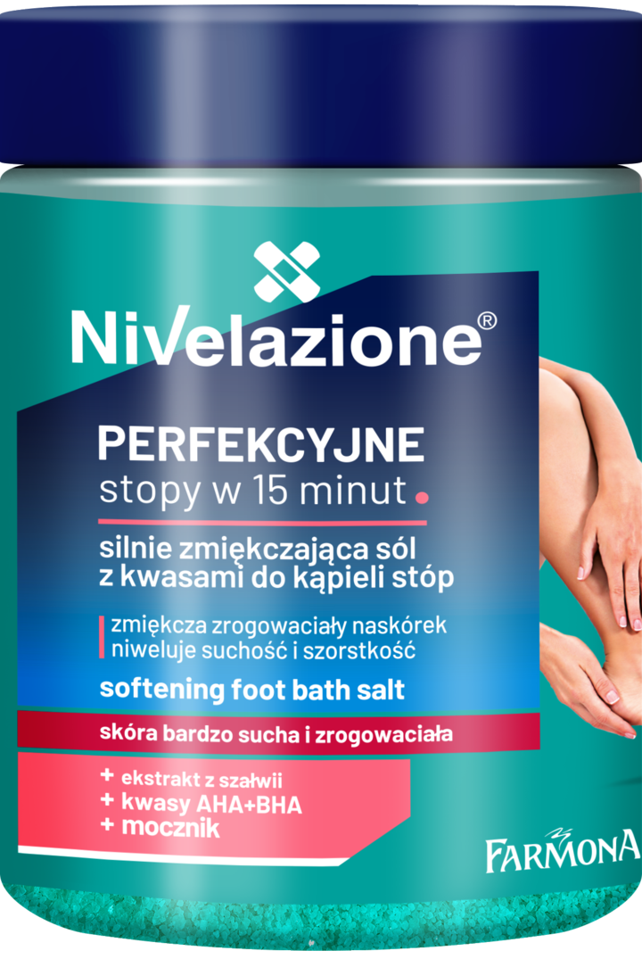 FARMONA NIVELAZIONE, Perfekcyjne stopy w 15 minut., sól do stóp, silnie zmiękczająca, 350 g