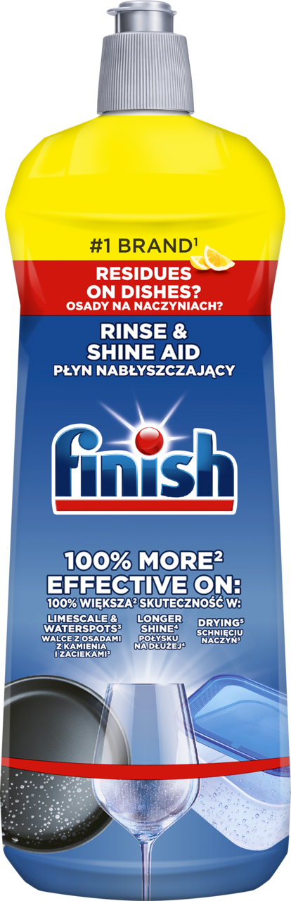 FINISH, płyn nabłyszczający do zmywarki, cytrynowy,, 800 ml