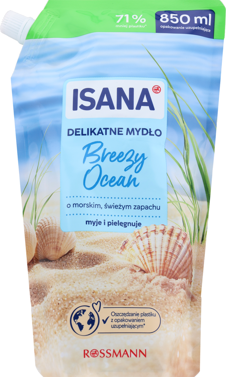 ISANA, mydło w płynie, Breeze Ocean, zapas, 850 ml