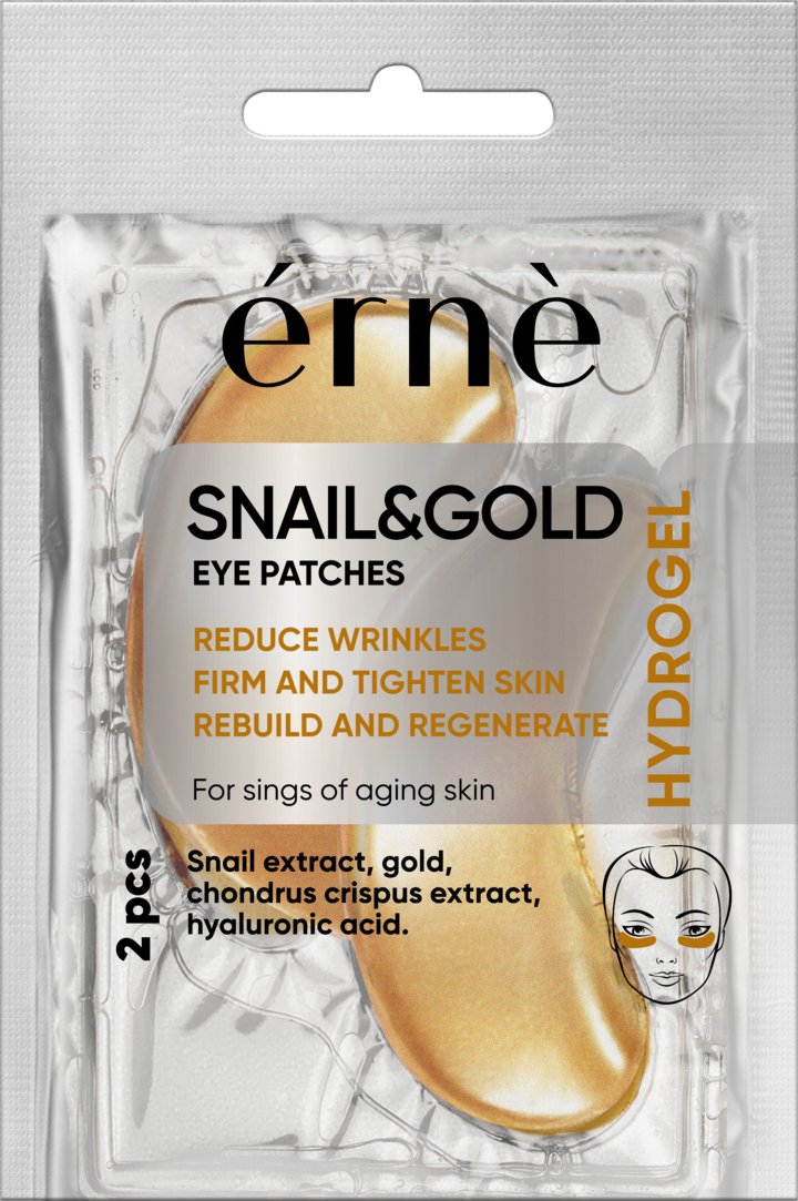 ERNE, Snail & Gold, płatki pod oczy, hydrożelowe,, 2 szt.