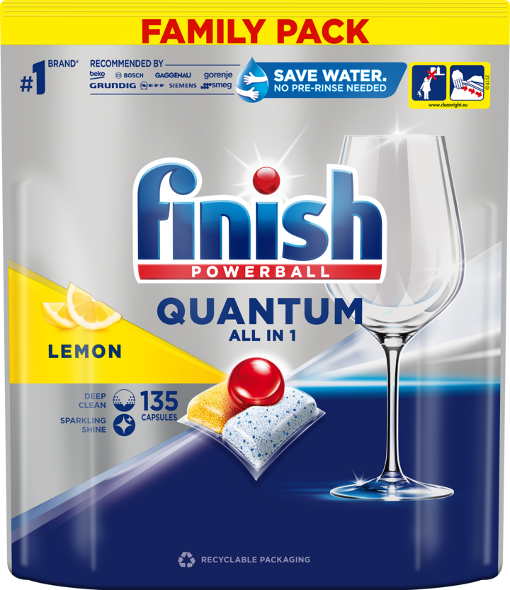 FINISH, Quantum , kapsułki do zmywarki lemon, 135 szt. Drogeria