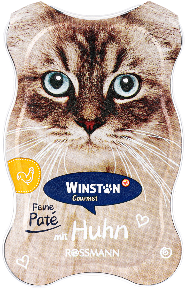 WINSTON, Gourmet, karma pełnoporcjowa dla dorosłych kotów, delikatny pasztet z kurczakiem, 85 g
