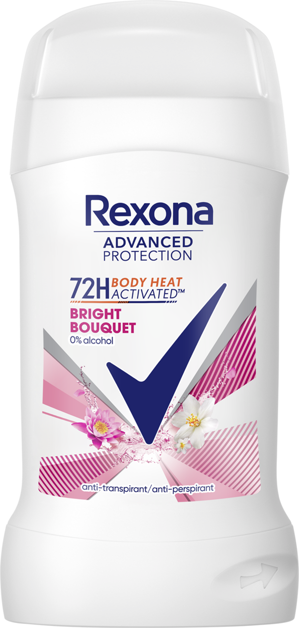 REXONA, Advanced Protection Bright Bouquet, antyperspirant w sztyfcie, dla kobiet, 72h, 50 ml