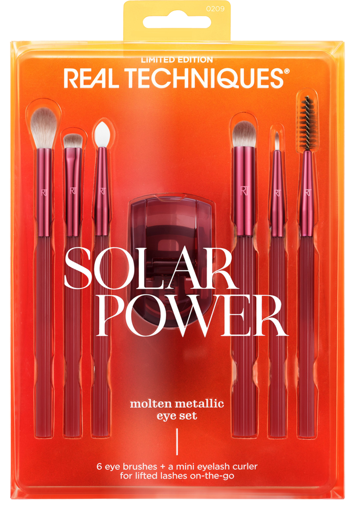 REAL TECHNIQUES, Solar Power Molten Metallic, zestaw pędzli do