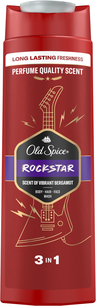 OLD SPICE, Rockstar, żel pod prysznic dla mężczyzn, Vibrant Bergamot, 400 ml