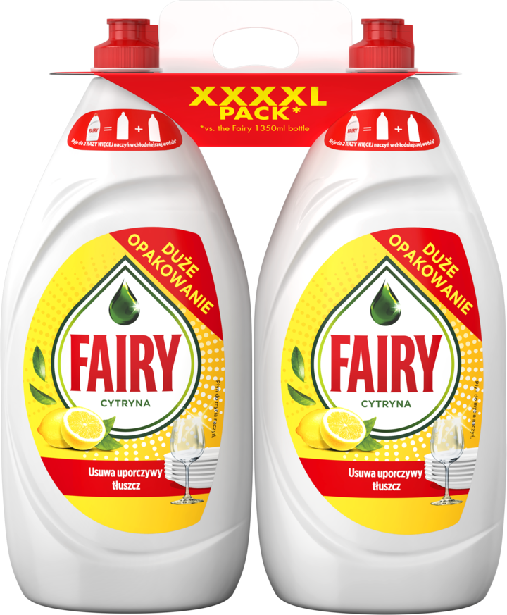 FAIRY, płyn do mycia naczyń, Cytryna, 2x1350 ml