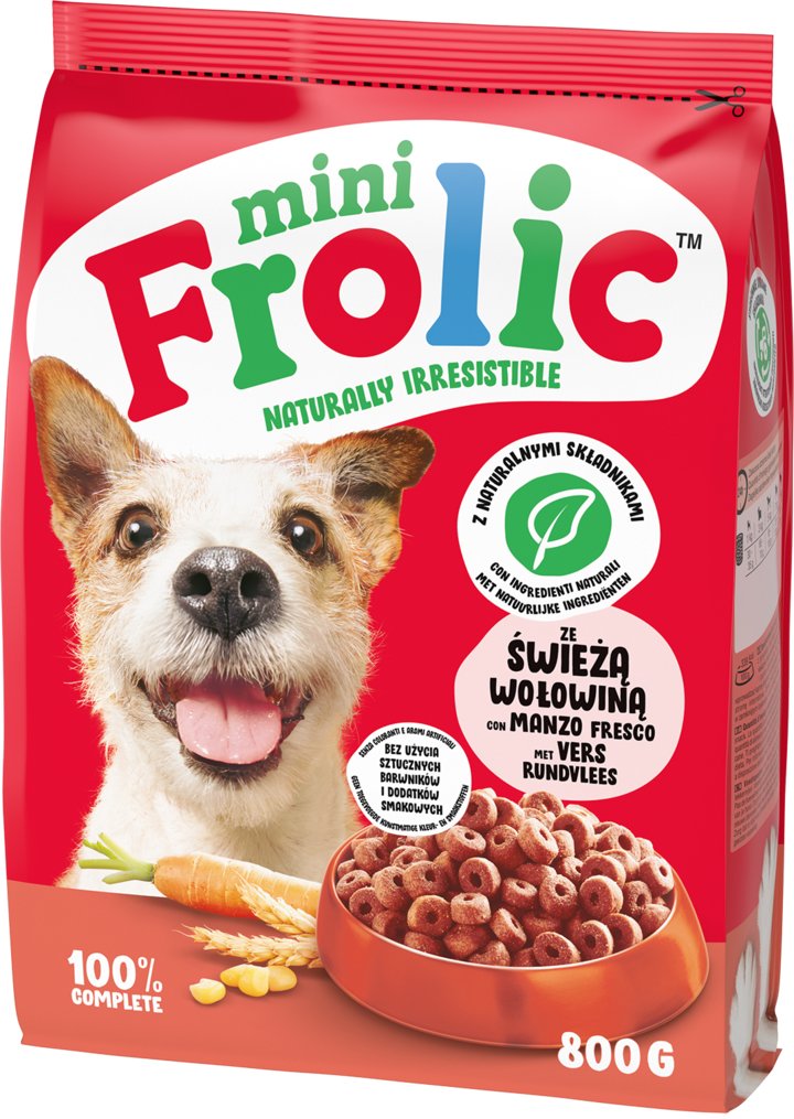 FROLIC, karma sucha z wołowiną, 800 g