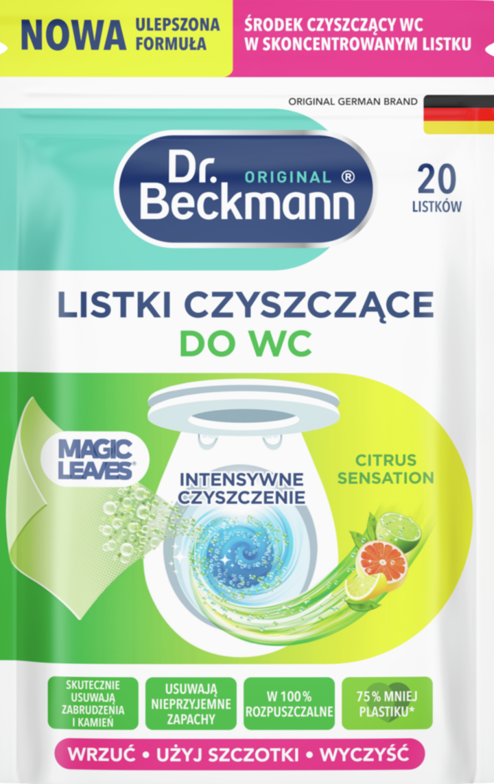 DR. BECKMANN, Original, listki czyszczące do WC, Citrus, 20 szt.