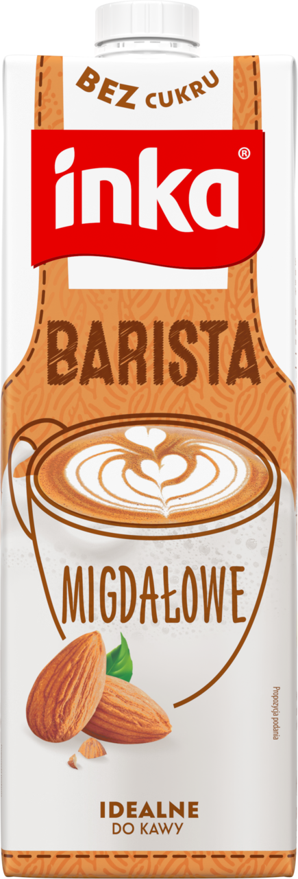 INKA, Barista, napój migdałowy, bez dodatku cukru, UHT, 1 l
