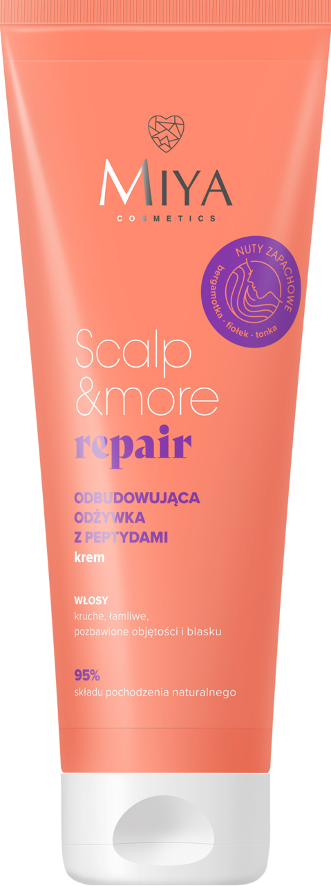 MIYA COSMETICS, Scalp & More Repair, odżywka do włosów, odbudowująca, z peptydami, 200 ml