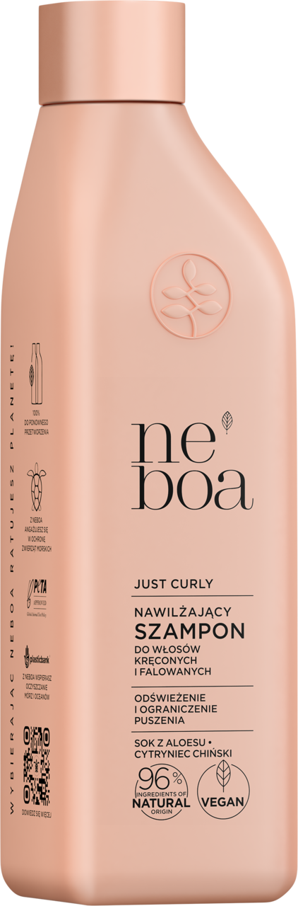 NEBOA, Just Curly, szampon do włosów kręconych i falowanych, nawilżający, odświeżenie i ograniczenie puszenia, 300 ml