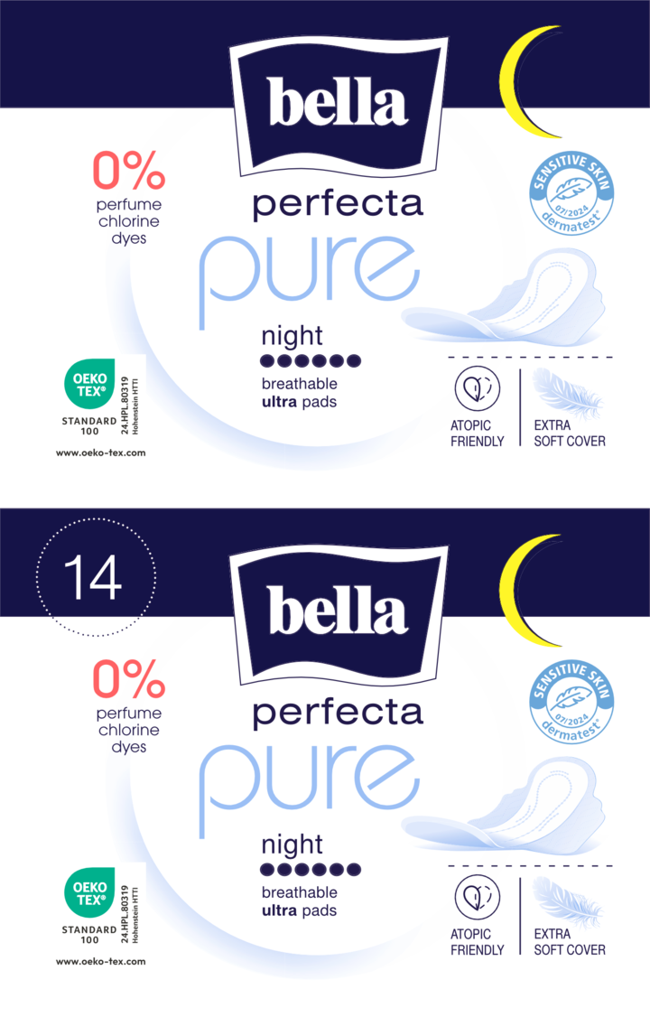BELLA, Perfecta Pure, podpaski higieniczne, Night, 14 szt.