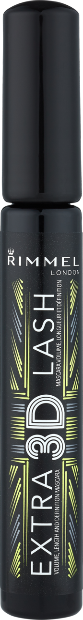 RIMMEL, Extra 3D Lash, tusz do rzęs, wydłużający, nr 01 Black, 8 ml