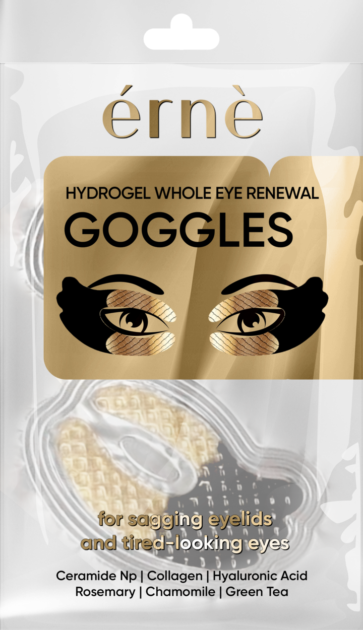 ERNE, Goggles, płatki na okolice oczu z ceramidami i kwasem hialuronowym, hydrożelowe, 2 szt.