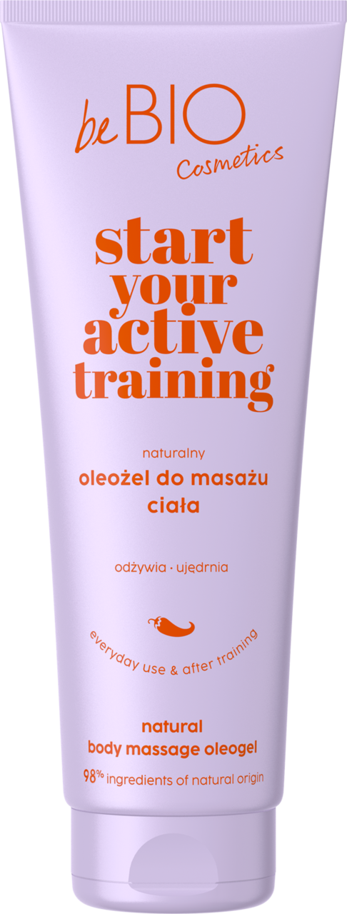 BEBIO COSMETICS, Start Your Active Training, oleożel do masażu ciała, odżywia i ujędrnia, 250 ml