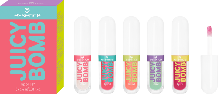 ESSENCE, Juicy Bomb , zestaw olejków do ust, nr 01 Glossy Days Ahead ...
