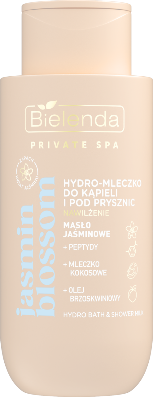 BIELENDA, Private SPA, hydro-mleczko do kąpieli i pod prysznic, nawilżenie, Jasmin Blossom, 300 ml