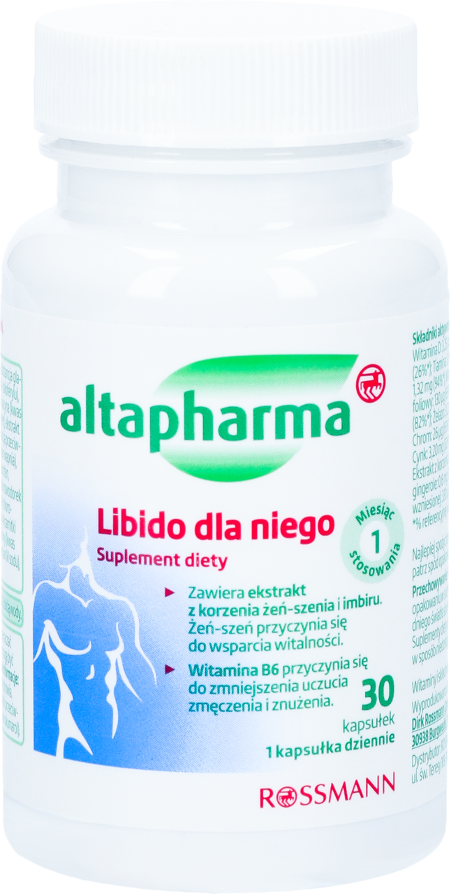 Altapharma, kapsułki, libido dla niego, suplement diety, 30 szt ...