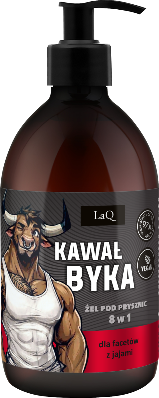 LAQ, Kawał Byka, żel pod prysznic, 8w1, dla facetów z jajami, 500 ml