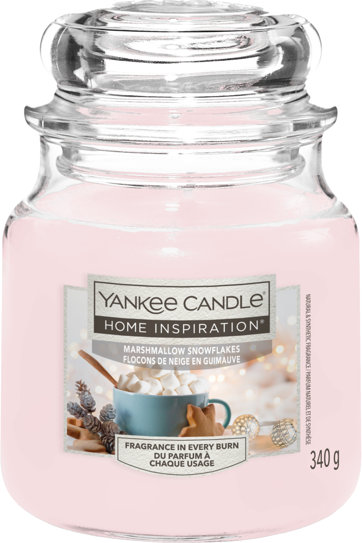 YANKEE CANDLE, , świeca zapachowa w szkle, Marshmallow, średnia, 1 szt