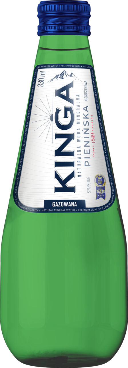 KINGA PIENIŃSKA, woda mineralna, gazowana, naturalna, 330 ml