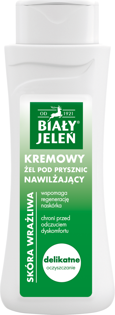 BIAŁY JELEŃ, żel pod prysznic, kremowy, nawilżający, do skóry wrażliwej, 300 ml