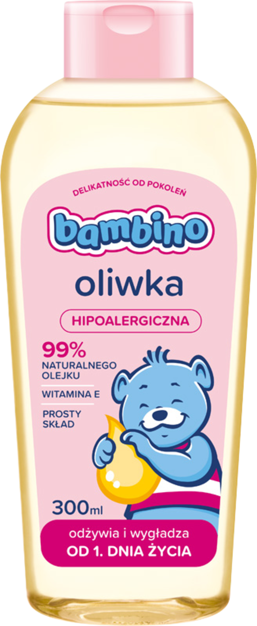 BAMBINO, oliwka pielęgnacyjna, hipoalergiczna, od 1. dnia życia, 300 ml