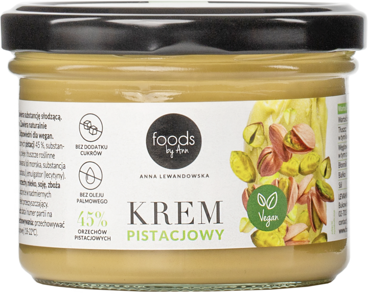 FOODS BY ANN, krem pistacjowy, bez dodatku cukru, 200 g