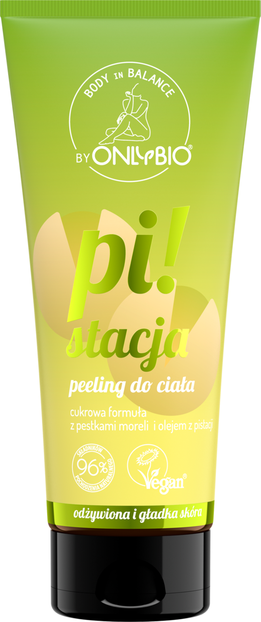 ONLYBIO BODY IN BALANCE, peeling do ciała, Pistacja, 200 ml