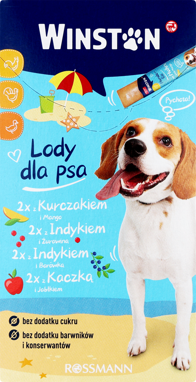 WINSTON, karma uzupełniająca dla dorosłych psów, Lody, 120 g